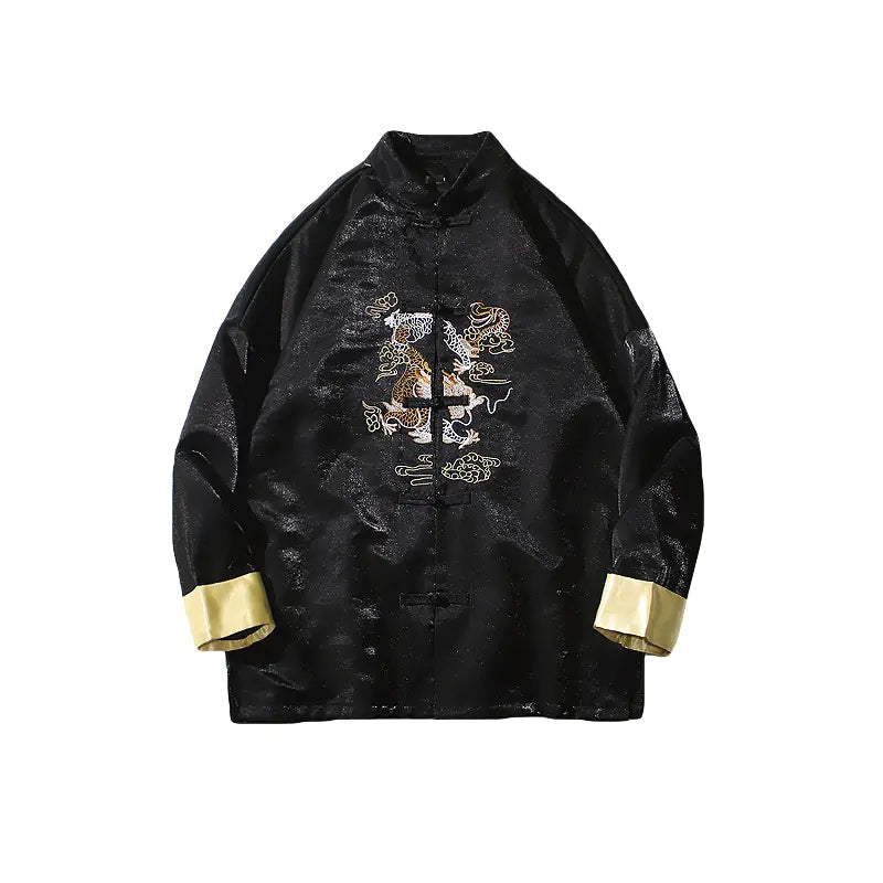Embroidered Chinese Tang Shirt for Men - Kung Fu Jacket