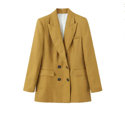 Linen Double-Breasted Suit (One Piece)