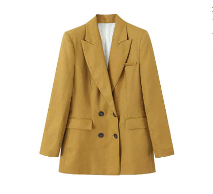 Linen Double-Breasted Suit (One Piece)