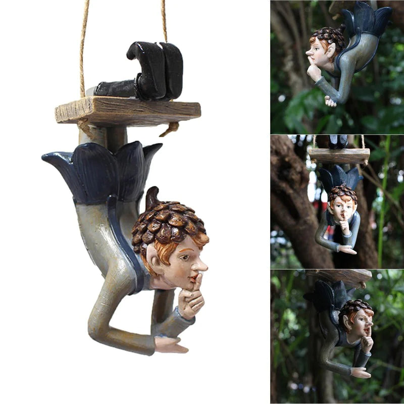 Hanging Elf Ornaments for Garden and Home Decor