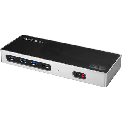StarTech.com USB-C und USB-A DisplayLink Docking Station - Dockingstation für 2x Monitore 4K 60Hz DisplayPort + HDMI - USB 3.0 Dock für USB-C/USB-A Laptops - 6x USB-A GbE - Mac/Windows (DK30A2DH)