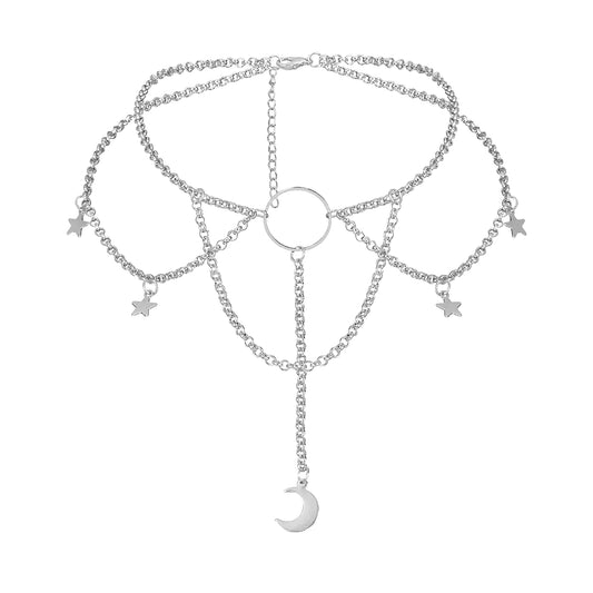 AOEDEJ Moon Choker Necklace Black Choker Necklace for Women Moon Choker Goth Necklaces for Women Black Necklace for Women (Style 2)