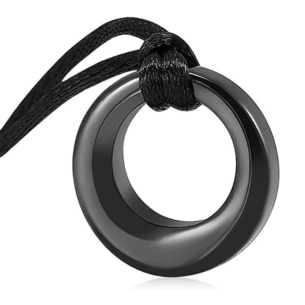 Stainless Steel Hollow Round Perfume Bottle Pendant