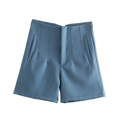 Simple High Waist Casual Shorts for Women