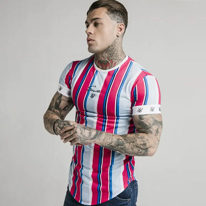 Summer Fitness Short Sleeve Running T-Shirt for Men