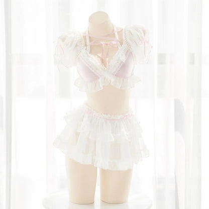 Sweetheart Pearl Underwear Skirt Set for Women