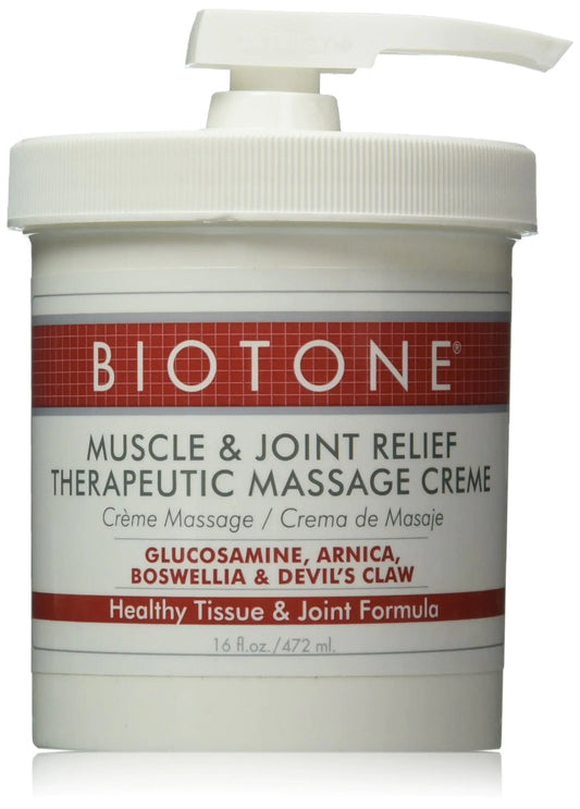 Biotone Biotone Muscle and Joint Relief Therapeutic Products Massage Creme 16 Ounce