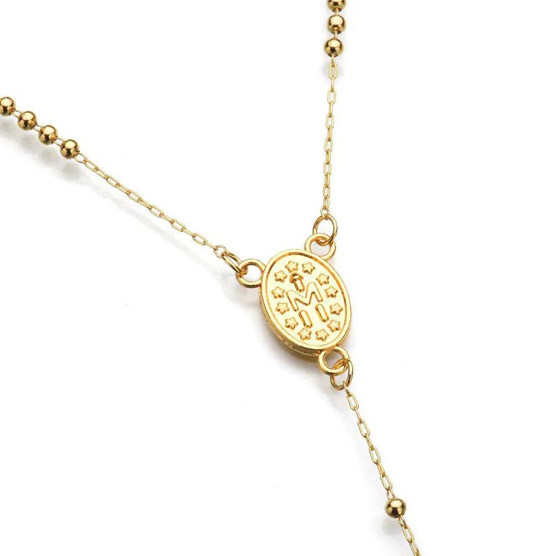 Cross Bead Pendant Necklace, Cross Necklace