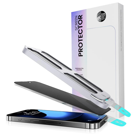 BENKS Privacy Screen Protector for iPhone 14 Pro [2 Pack] 9H Hardness Anti Spy Tempered Glass with 3D Curve Edge Full Coverage Frame Shatterproof Film Easy Install[6.1 inch]