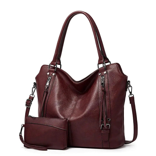 Pahajim bags for women shoulder bag crossbody bags for women tote bag for women womens carry purse women Large Hobo Soft Bag Zipper Leather Tote Bag Hobo Bags Travel (Purple red)