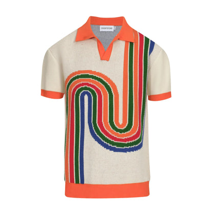 OXKNIT Mens Casual 1960s Mod Style Knit Short-Sleeve Retro Polo Shirts Men Cotton Knitwear Vintage Polo