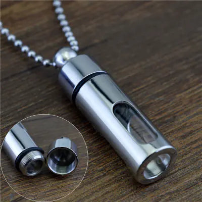 Openable Glass Perfume Bottle Necklace with Seal