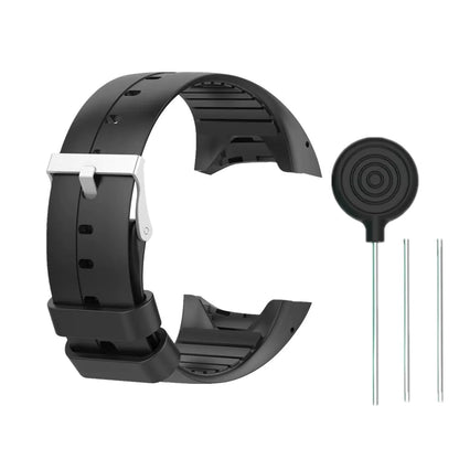 Meiruo Silicone Sport Band Watch Band Watch Strap Replacement Band for Polar M400/M430 (Black)