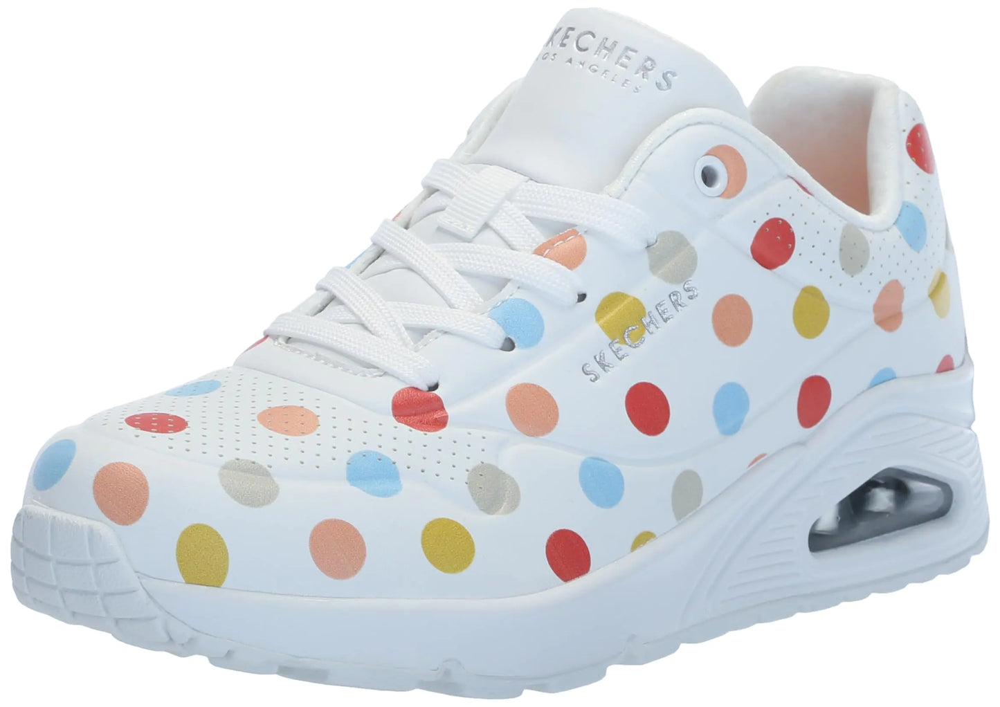 Skechers Womens UNO-Spotted AIR Sneaker White Mulitcolor 9.5