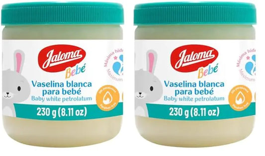 Jaloma Baby Petrolatum Baby Vaseline Moisturizes and Softens Baby Skin 8.11 Oz Jar (Pack of 2)