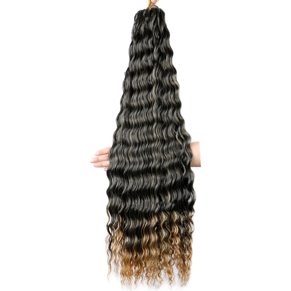 32-Inch Deep Curve Crochet Chemical Fiber Wig