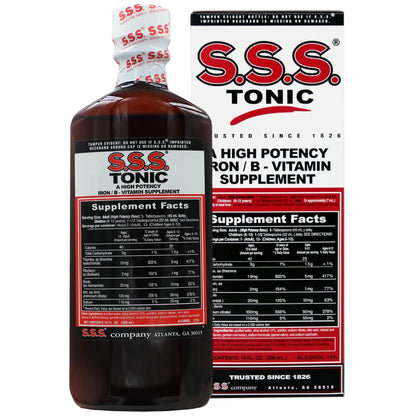 S.S.S. Tonic Iron and Vitamin B Supplement High Potency Vitamins Bottle10 Fl Oz (Pack of 1)