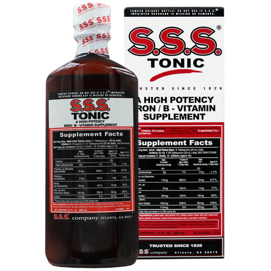 S.S.S. Tonic Iron and Vitamin B Supplement High Potency Vitamins Bottle10 Fl Oz (Pack of 1)