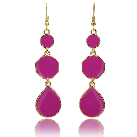 Moonstruck Women Drop & Dangle Earrings for Women (Pink)