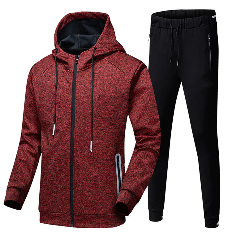 Men's Sports Tracksuit with Hoodie and Pants Set