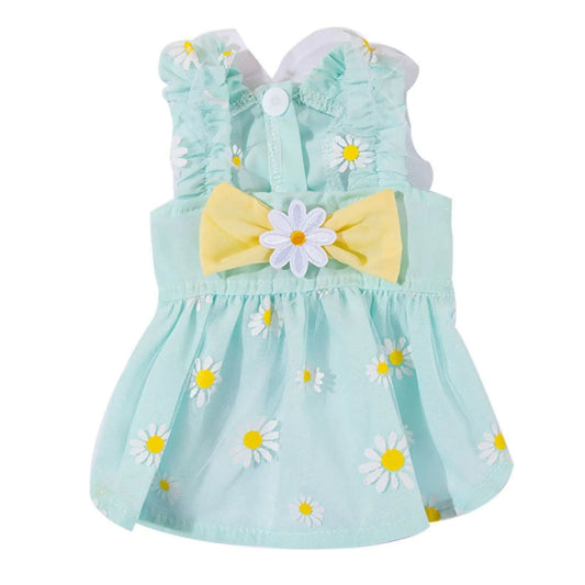 Flowers Elegant Princess Small Dog Dress Spring Summer Dog Dresses Girls Puppy Lightweight Pet Dresses