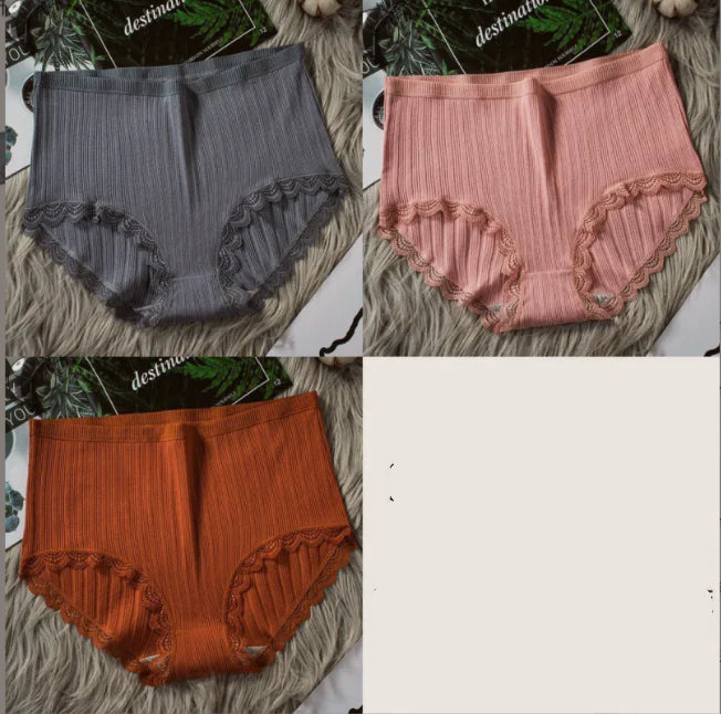 High Waist Breathable Cotton Underwear for Women
