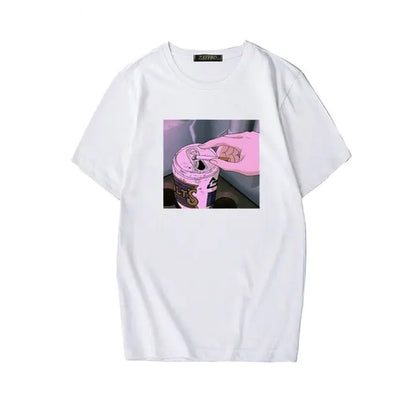 Anime Print T-Shirt for Men - Casual Summer Style