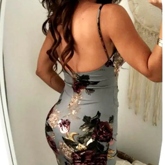 Bodycon Dress, Slim Fit Dress, Sexy Printed Dress
