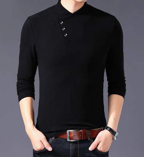 Fashionable Slim Fit Long Sleeve T-Shirt for Men