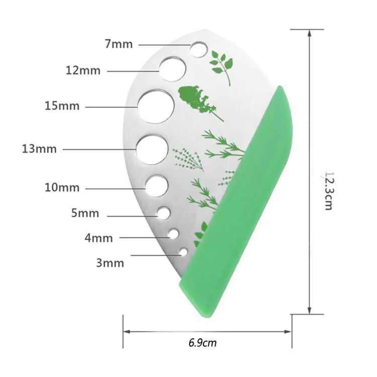 Creative 9-Hole Stainless Steel Herb Cutter Stripper