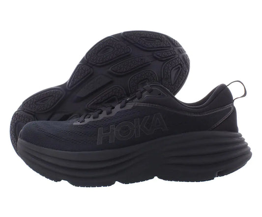 Hoka Mens Bondi 8 Sneaker Black/Black 14 Wide