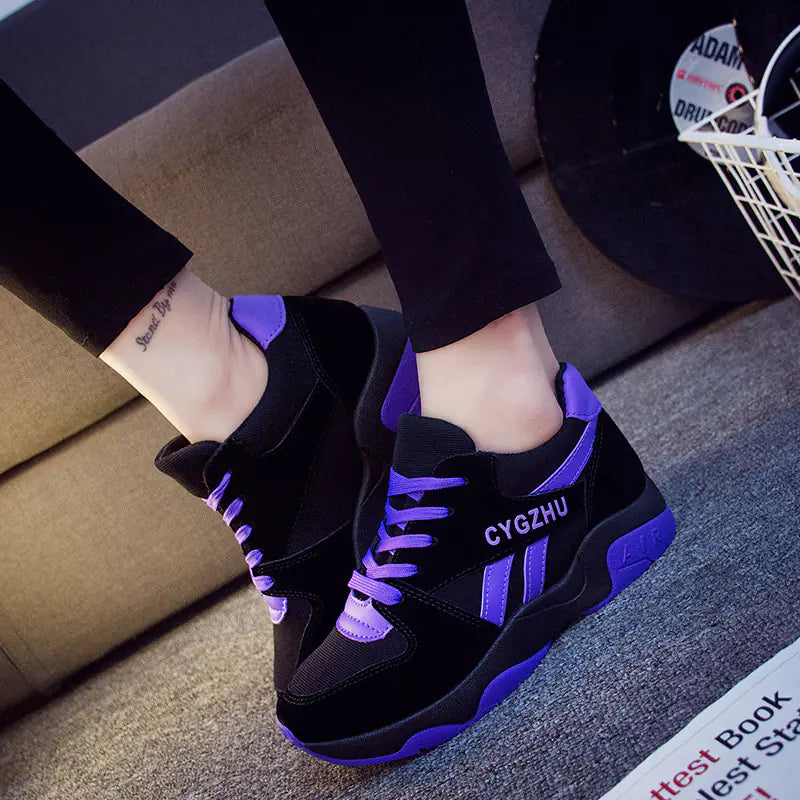 Color Block Sneakers, Casual Shoes, Platform Shoes