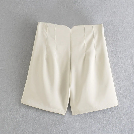 Simple High Waist Casual Shorts for Women