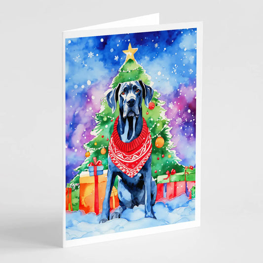 Great Dane Christmas Greeting Cards Pack of 8