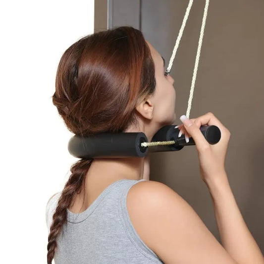 Cervical Neck Traction Device for Home Use Restore The Natural Curve of The Neck Neck Stretcher Mochine Over Door for Neck Pain Relief. (Thin)
