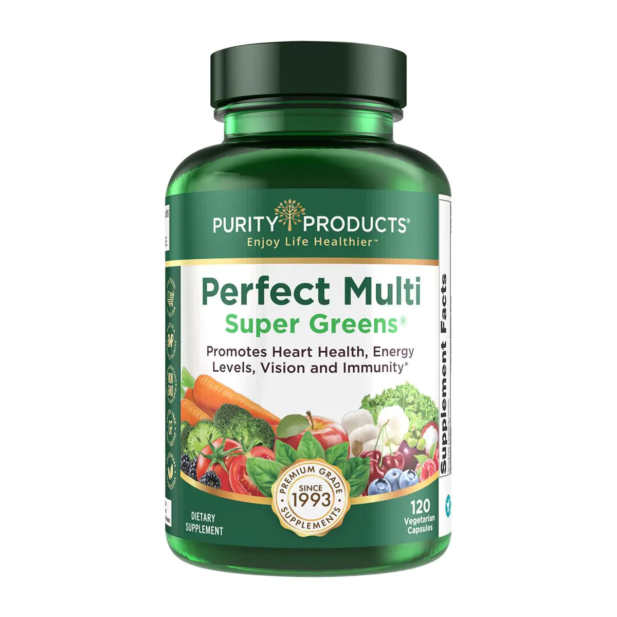 Purity Products Perfect Multi Super Greens Dietary Supplement Health Nutrition 120 count