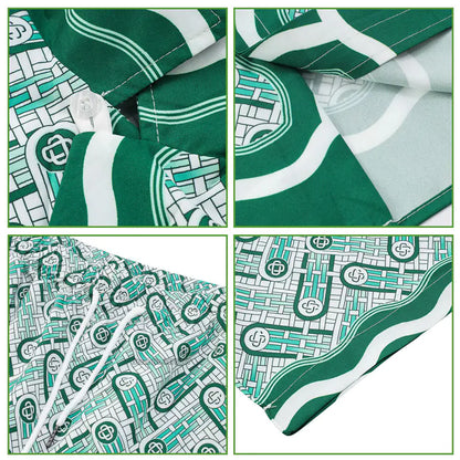 Vintage Green Ripple Printed Oversized Tracksuit Set