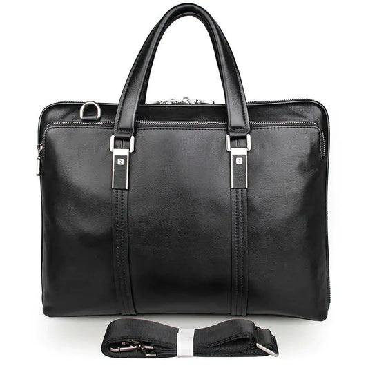 Gentleman Style Leather Business Briefcase Handbag