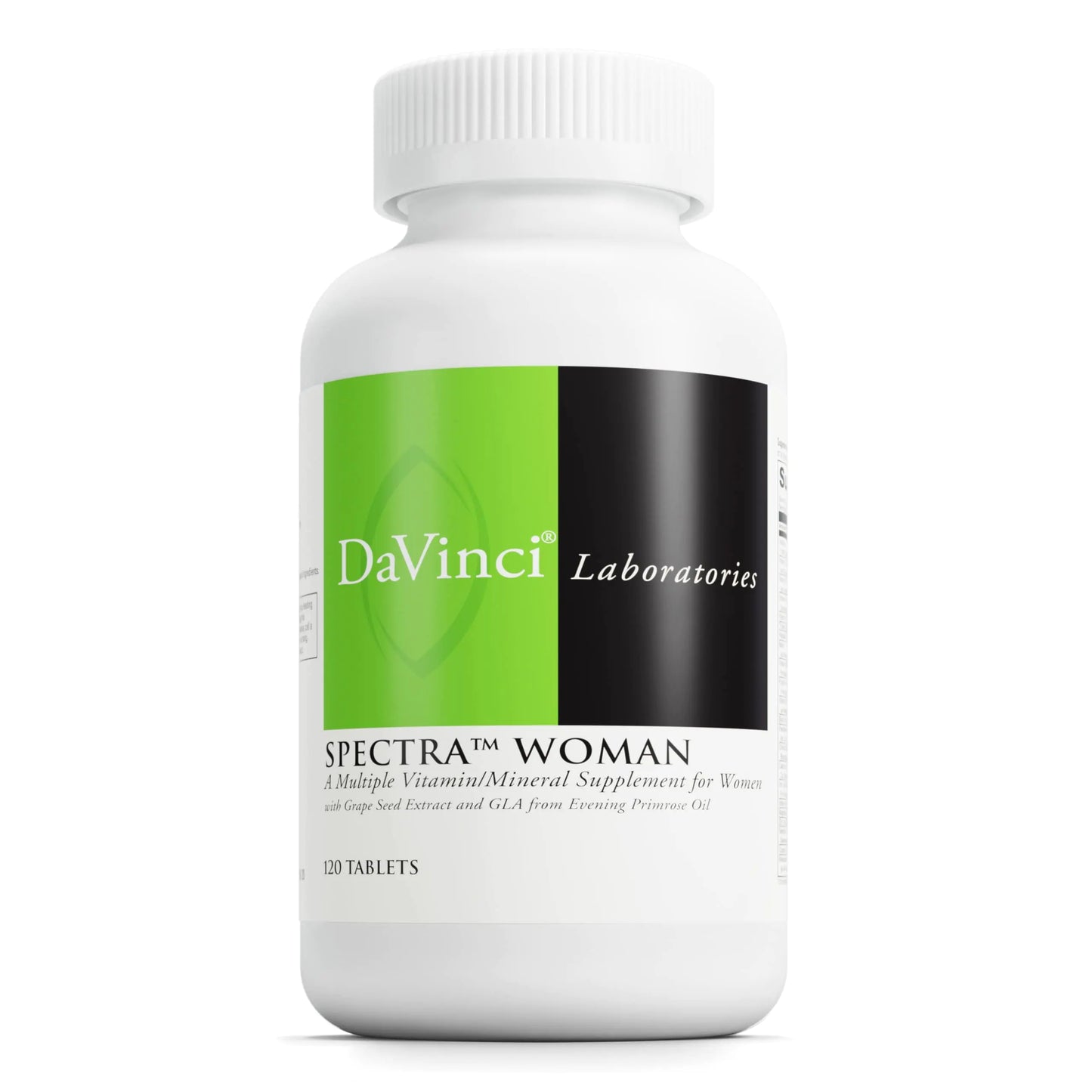 DAVINCI Labs Spectra Woman - Dietary Supplement to Support Bone Health and Womens Needs - with Vitamins Minerals Calcium Beta Carotene L-Cysteine Grape Seed Extract and More - 120 Tablets