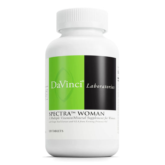 DAVINCI Labs Spectra Woman - Dietary Supplement to Support Bone Health and Womens Needs - with Vitamins Minerals Calcium Beta Carotene L-Cysteine Grape Seed Extract and More - 120 Tablets