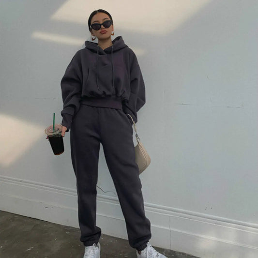 2024 Women's Casual Hoodie and Tracksuit Set