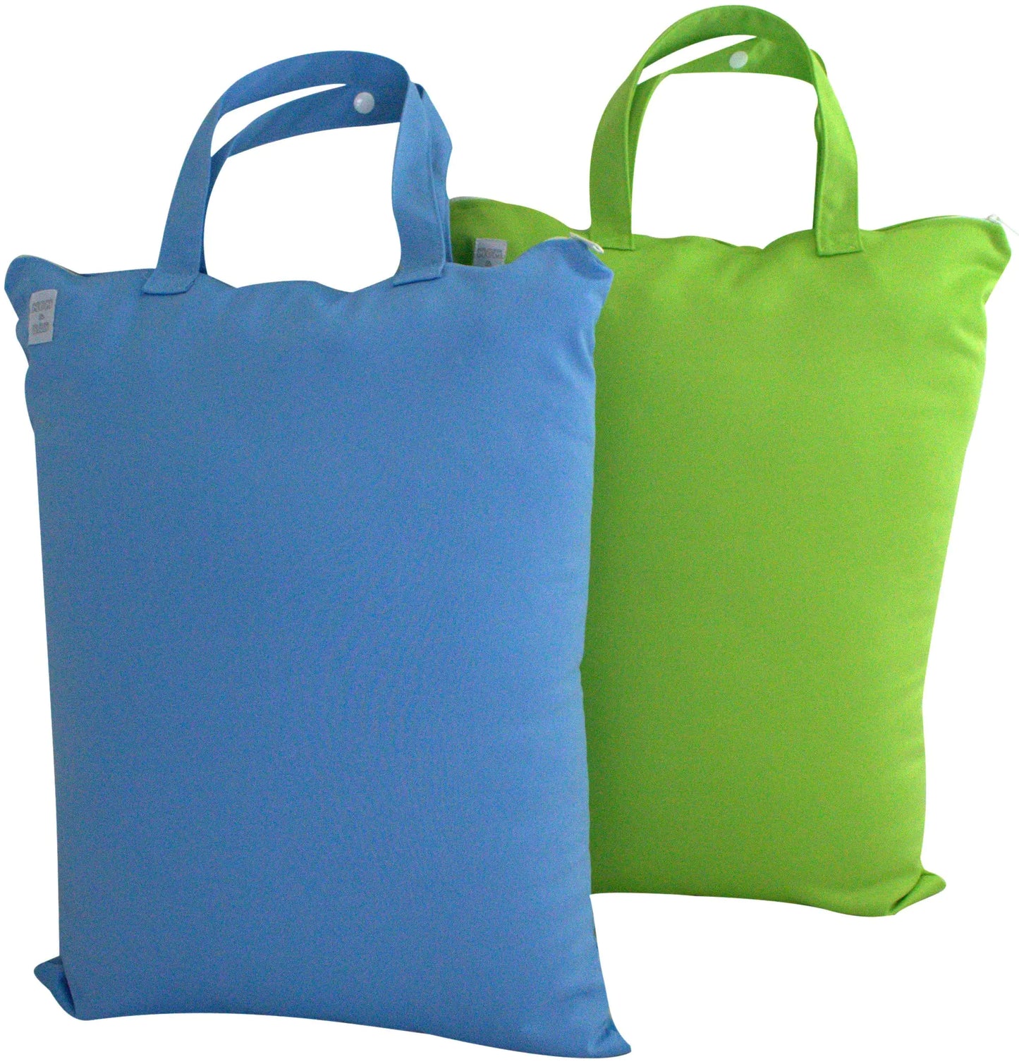 MOM & BAB Wet Bags for Baby Cloth Diapers Swimsuits and Towels Travel Diaper Bag Wet Dry Bag for Breast Pump Parts Gym Yoga | Water & Odor Resistant (Blue&Green)