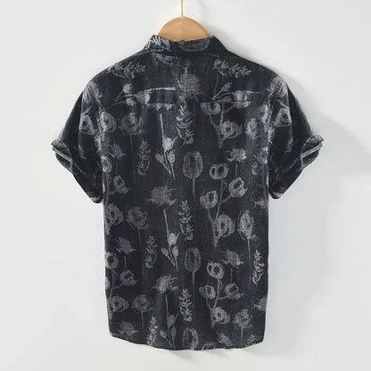 L996 Summer Casual Printed Beach Shirt for Men