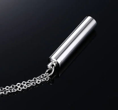 Titanium Steel Perfume Bottle Pendant Necklace for Unisex