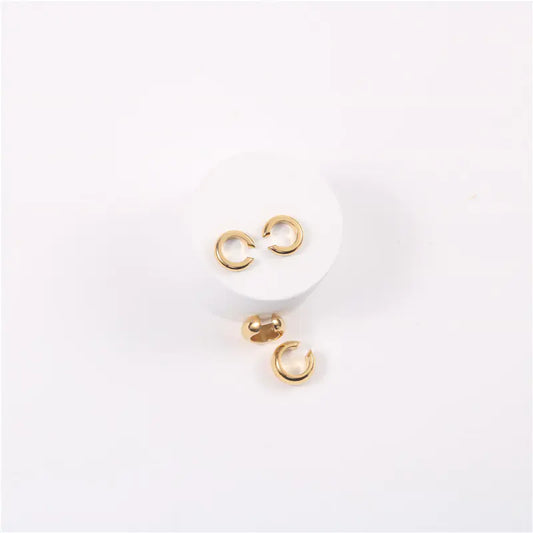 Fashionable Gold-Plated Titanium Steel Clip-On Earrings