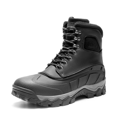 NORTIV 8 Mens Winter Boots Insulated Waterproof Snow Hiking Boots SNSB235M BLACK Size 10