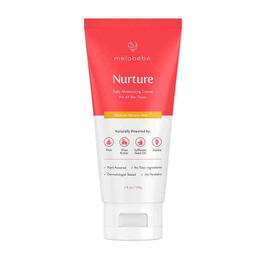 Melabebe Nurture: Daily Moisturizing Cream - Baby Eczema Cream & Baby Lotion Sensitive Skin Baby Cream - Natural Baby Lotion and Baby Moisturizer Infused w/Shea Aloe Vera & Jojoba Oils - 6oz