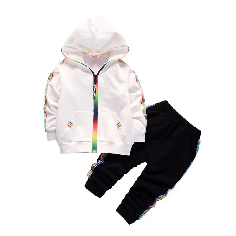 Rainbow Zipper Long Sleeve Tracksuit for Kids (1-4 Years)