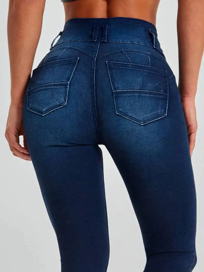 High-Rise Skinny Jeans for Women - Slim Fit Curve Sculpting