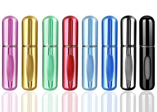 Portable Perfume Travel Refillable Bottle Travel Size Cologne Atomizer Dispenser Pocket Purse Perfume On The Go ContainerTravel Perfume Scent Pump Case Spray Bottles For Traveling 5ml (8 Pack)
